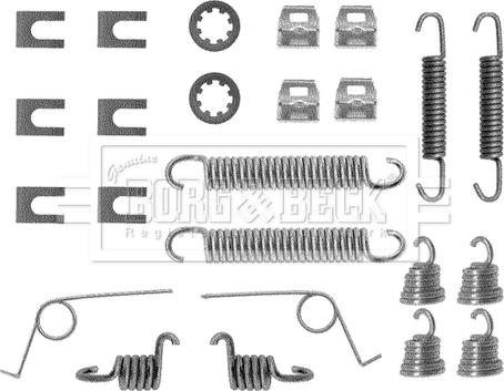 Borg & Beck BBK6018 - Piederumu komplekts, Bremžu loki www.autospares.lv