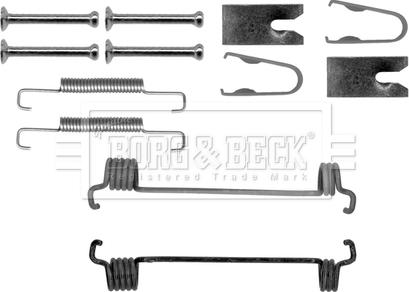 Borg & Beck BBK6164 - Piederumu komplekts, Stāvbremzes mehānisma bremžu loks www.autospares.lv