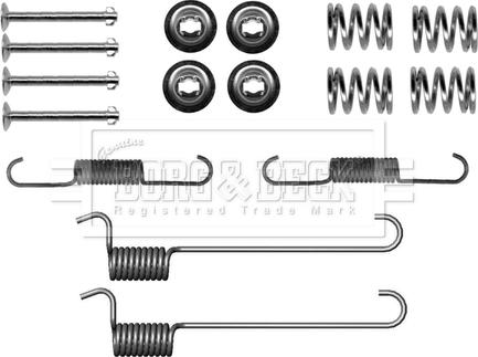 Borg & Beck BBK6162 - Piederumu komplekts, Stāvbremzes mehānisma bremžu loks www.autospares.lv