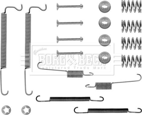 Borg & Beck BBK6118 - Piederumu komplekts, Bremžu loki www.autospares.lv