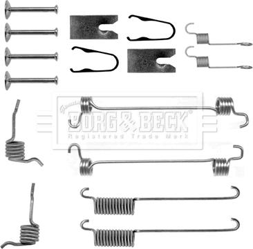 Borg & Beck BBK6135 - Piederumu komplekts, Bremžu loki www.autospares.lv