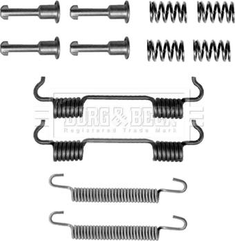 Borg & Beck BBK6136 - Piederumu komplekts, Stāvbremzes mehānisma bremžu loks www.autospares.lv