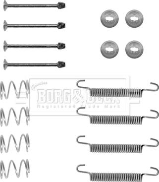 Borg & Beck BBK6137 - Piederumu komplekts, Stāvbremzes mehānisma bremžu loks www.autospares.lv