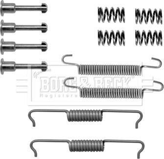 Borg & Beck BBK6177 - Piederumu komplekts, Stāvbremzes mehānisma bremžu loks www.autospares.lv