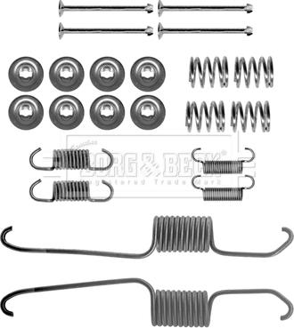 Borg & Beck BBK6302 - Piederumu komplekts, Bremžu loki www.autospares.lv