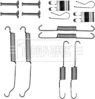 Borg & Beck BBK6316 - Piederumu komplekts, Bremžu loki www.autospares.lv