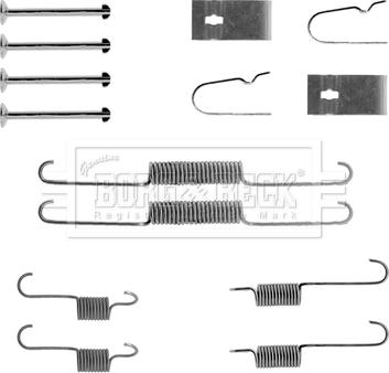 Borg & Beck BBK6244 - Piederumu komplekts, Bremžu loki www.autospares.lv