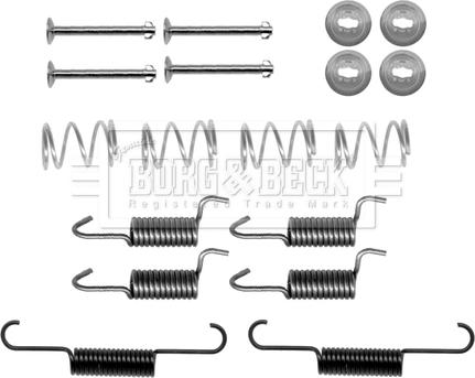 Borg & Beck BBK6236 - Piederumu komplekts, Stāvbremzes mehānisma bremžu loks www.autospares.lv