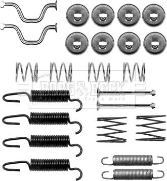 Borg & Beck BBK6271 - Piederumu komplekts, Stāvbremzes mehānisma bremžu loks www.autospares.lv