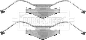 Borg & Beck BBK1402 - Piederumu komplekts, Disku bremžu uzlikas www.autospares.lv