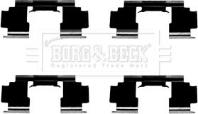 Borg & Beck BBK1436 - Piederumu komplekts, Disku bremžu uzlikas www.autospares.lv