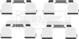 Borg & Beck BBK1478 - Piederumu komplekts, Disku bremžu uzlikas www.autospares.lv