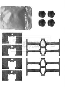 Borg & Beck BBK1473 - Piederumu komplekts, Disku bremžu uzlikas www.autospares.lv