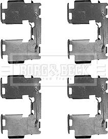 Borg & Beck BBK1546 - Piederumu komplekts, Disku bremžu uzlikas www.autospares.lv