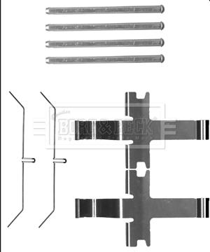 Borg & Beck BBK1505 - Piederumu komplekts, Disku bremžu uzlikas www.autospares.lv