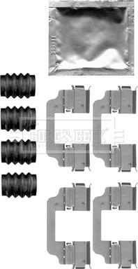 Borg & Beck BBK1510 - Piederumu komplekts, Disku bremžu uzlikas www.autospares.lv