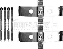 Borg & Beck BBK1580 - Piederumu komplekts, Disku bremžu uzlikas www.autospares.lv