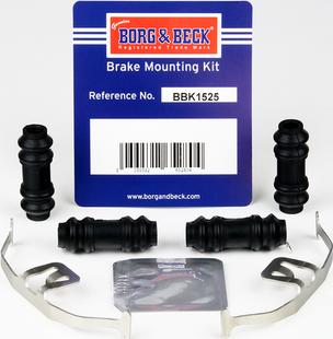 Borg & Beck BBK1525 - Piederumu komplekts, Disku bremžu uzlikas www.autospares.lv