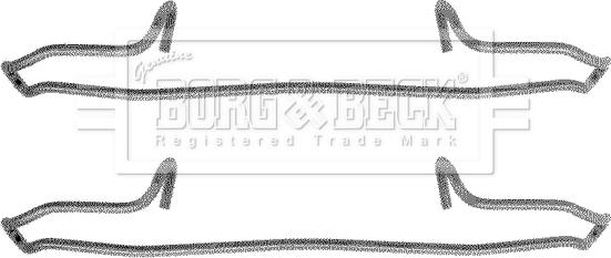 Borg & Beck BBK1091 - Piederumu komplekts, Disku bremžu uzlikas www.autospares.lv