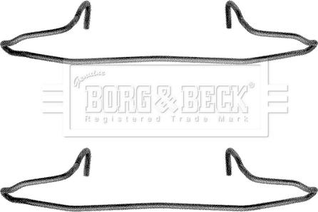 Borg & Beck BBK1040 - Piederumu komplekts, Disku bremžu uzlikas www.autospares.lv