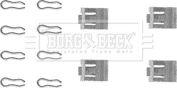 Borg & Beck BBK1001 - Piederumu komplekts, Disku bremžu uzlikas www.autospares.lv