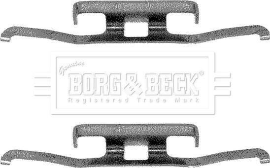 Borg & Beck BBK1010 - Piederumu komplekts, Disku bremžu uzlikas www.autospares.lv