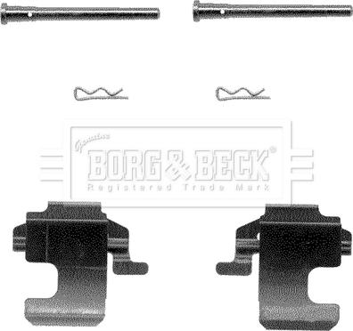 Borg & Beck BBK1029 - Piederumu komplekts, Disku bremžu uzlikas www.autospares.lv