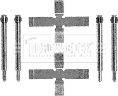 Borg & Beck BBK1193 - Piederumu komplekts, Disku bremžu uzlikas www.autospares.lv