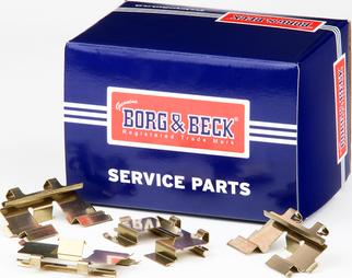 Borg & Beck BBK1142 - Piederumu komplekts, Disku bremžu uzlikas www.autospares.lv