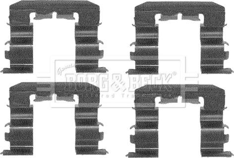 Borg & Beck BBK1108 - Piederumu komplekts, Disku bremžu uzlikas www.autospares.lv