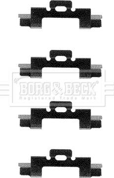 Borg & Beck BBK1103 - Piederumu komplekts, Disku bremžu uzlikas www.autospares.lv