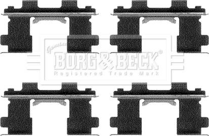 Borg & Beck BBK1114 - Piederumu komplekts, Disku bremžu uzlikas www.autospares.lv