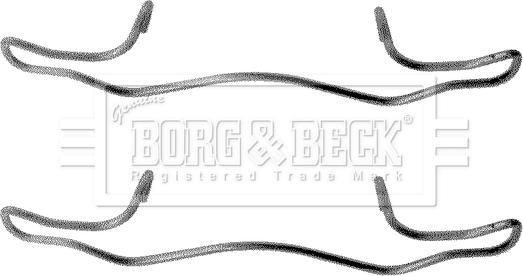 Borg & Beck BBK1180 - Piederumu komplekts, Disku bremžu uzlikas www.autospares.lv