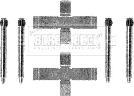 Borg & Beck BBK1177 - Piederumu komplekts, Disku bremžu uzlikas www.autospares.lv