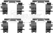 Borg & Beck BBK1382 - Piederumu komplekts, Disku bremžu uzlikas www.autospares.lv