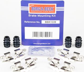 Borg & Beck BBK1339 - Accessory Kit for disc brake Pads www.autospares.lv