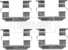 Borg & Beck BBK1321 - Piederumu komplekts, Disku bremžu uzlikas www.autospares.lv