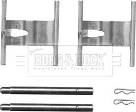 Borg & Beck BBK1327 - Piederumu komplekts, Disku bremžu uzlikas www.autospares.lv