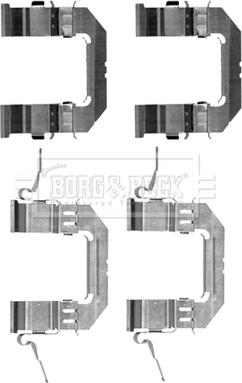 Borg & Beck BBK1244 - Piederumu komplekts, Disku bremžu uzlikas www.autospares.lv