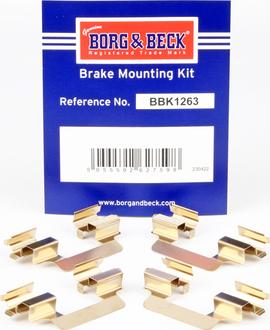 Borg & Beck BBK1263 - Accessory Kit for disc brake Pads www.autospares.lv