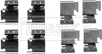 Borg & Beck BBK1209 - Piederumu komplekts, Disku bremžu uzlikas www.autospares.lv