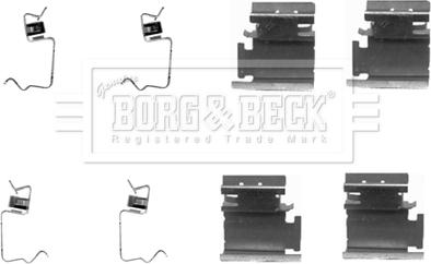 Borg & Beck BBK1204 - Piederumu komplekts, Disku bremžu uzlikas autospares.lv