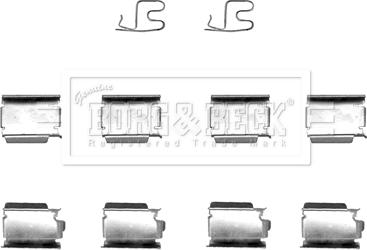 Borg & Beck BBK1201 - Комплектующие для колодок дискового тормоза www.autospares.lv