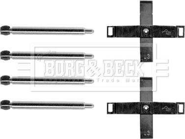 Borg & Beck BBK1208 - Piederumu komplekts, Disku bremžu uzlikas www.autospares.lv