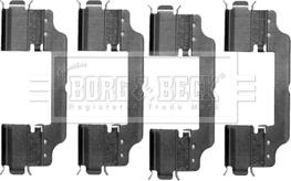 Borg & Beck BBK1217 - Piederumu komplekts, Disku bremžu uzlikas www.autospares.lv