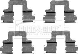 Borg & Beck BBK1230 - Piederumu komplekts, Disku bremžu uzlikas www.autospares.lv