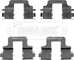 Borg & Beck BBK1224 - Piederumu komplekts, Disku bremžu uzlikas www.autospares.lv