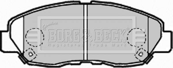 Borg & Beck BBP1962 - Тормозные колодки, дисковые, комплект www.autospares.lv