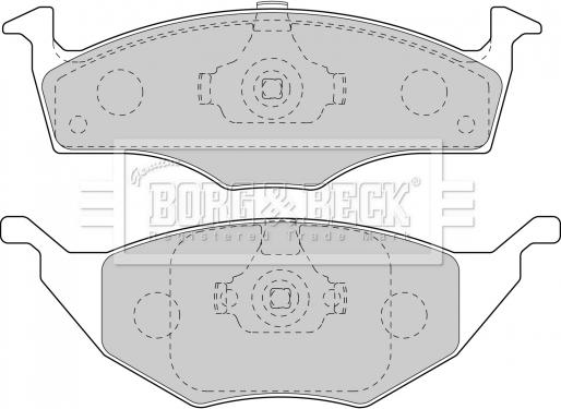 Borg & Beck BBP1904 - Bremžu uzliku kompl., Disku bremzes www.autospares.lv