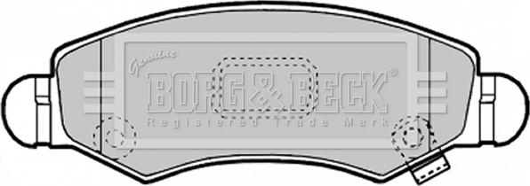 Borg & Beck BBP1900 - Brake Pad Set, disc brake www.autospares.lv